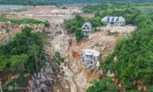 Trang trại trên núi tan hoang sau vỡ hồ nước